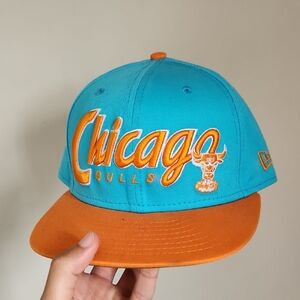 New Era Chicago Bulls Cap with Teal and Green